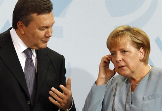 Віктор Янукович та Ангела Меркель