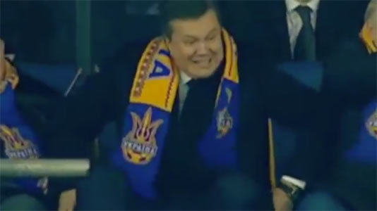 Віктор Янукович застряг. Матч Україна-Франція